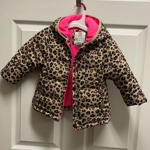 Healthtex Baby Leopard puff coat